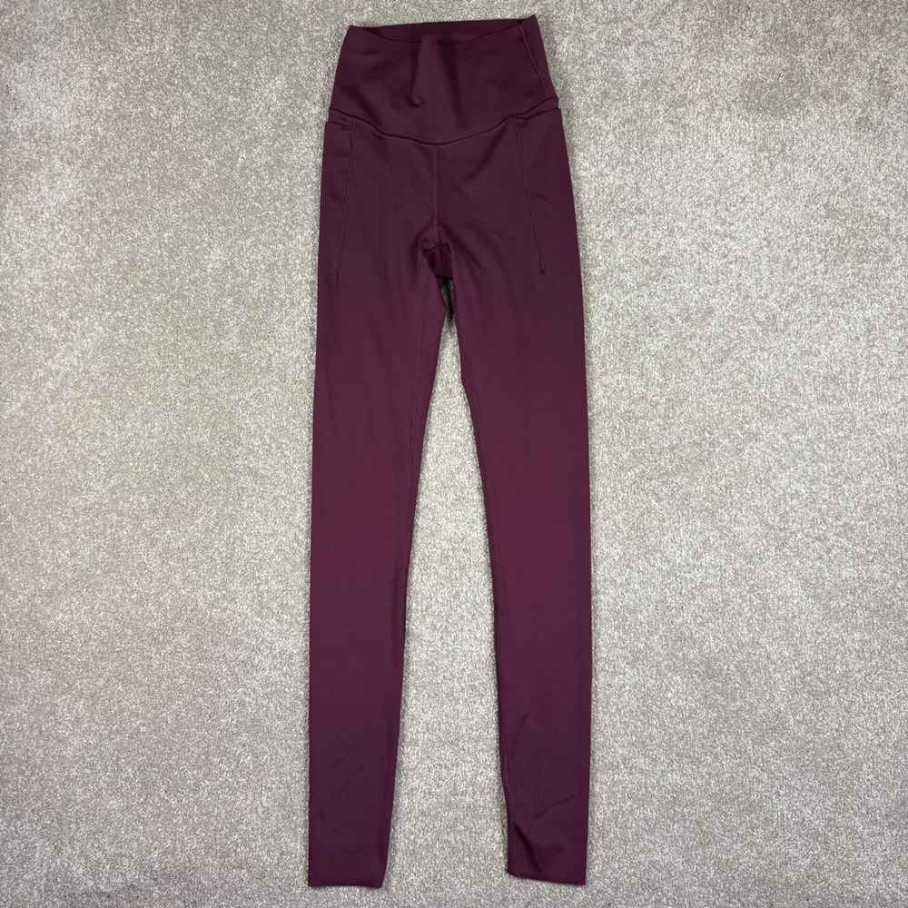 Pink Victoria's Secret Burgundy High Waisted Leggings XS Maroon Activewear Pants